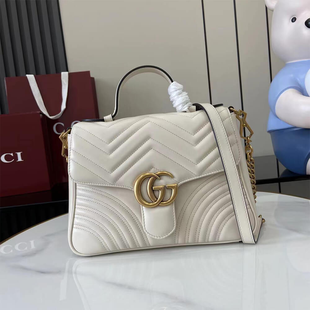Gvc*1 GG Marmont Small Top Handle Bag