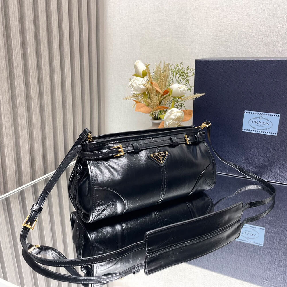 Pra*a Bonnie small leather shoulder bag(HIGH-END GRADE)