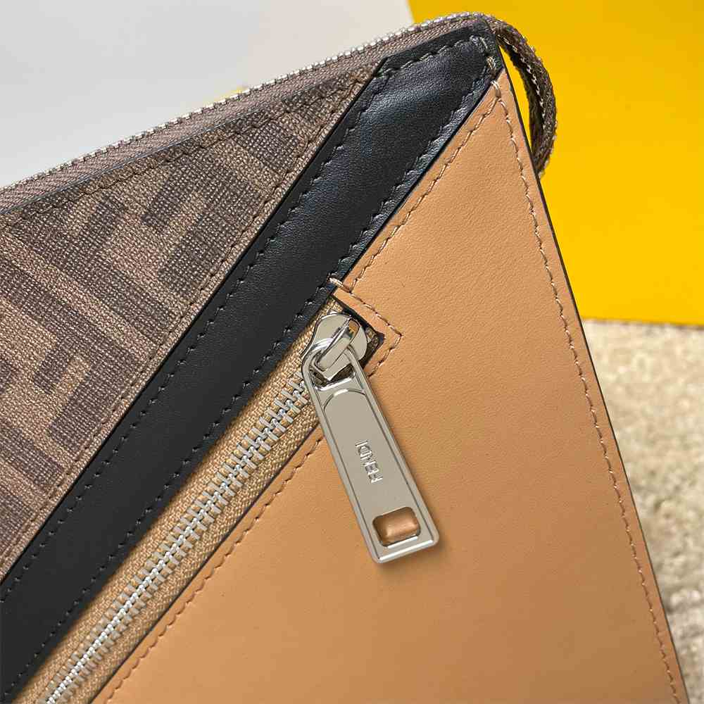 F**di Diagonal Flat Pouch
