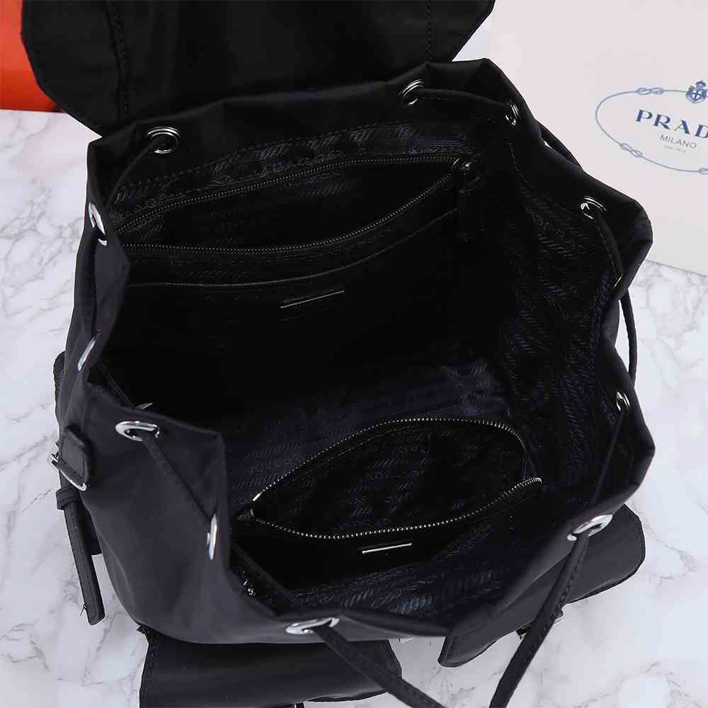 Pra*a Re-Nylon medium backpack with pouch