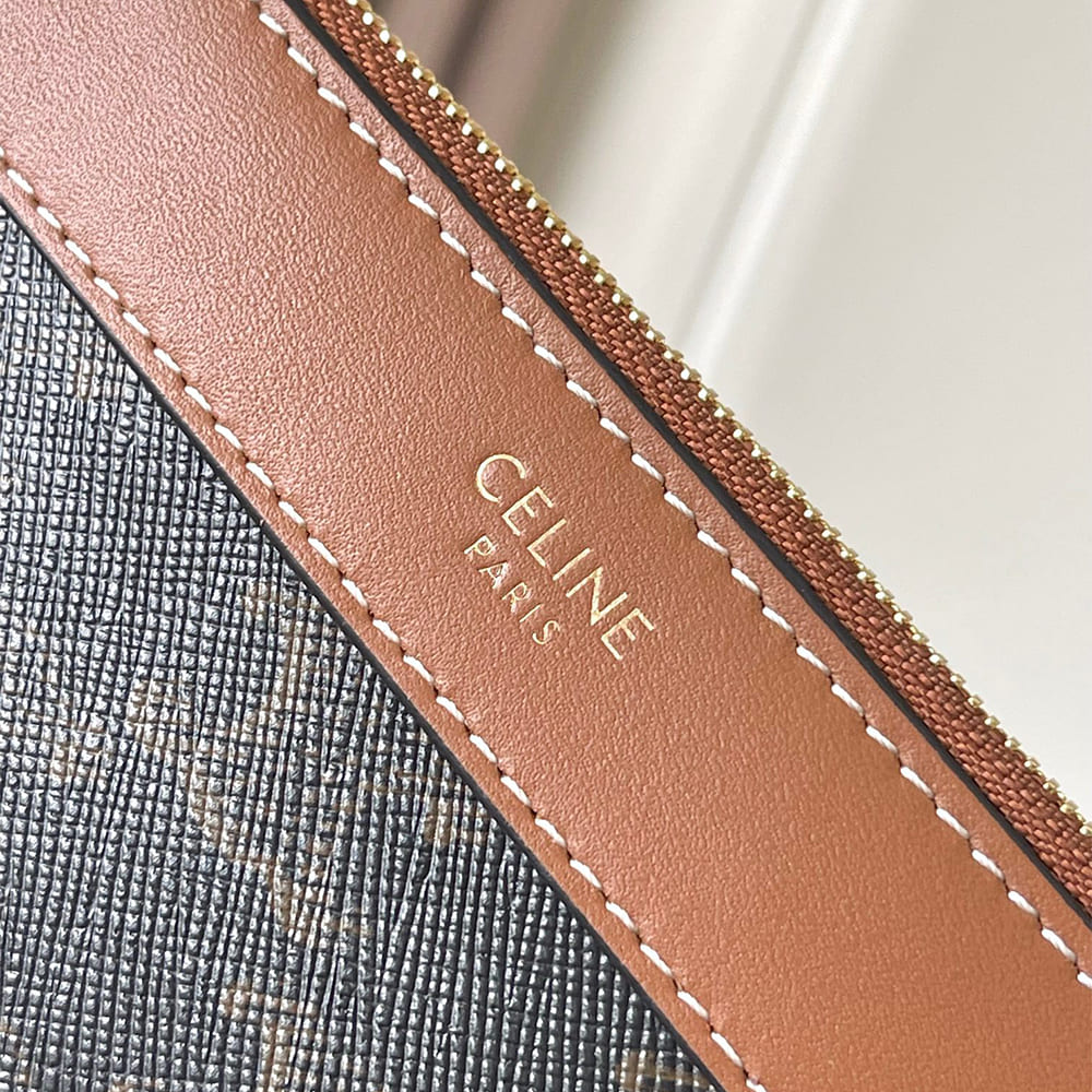 Ce1i*e SOFT SHOPPER BAG IN Triomphe Canvas and Calfskin
