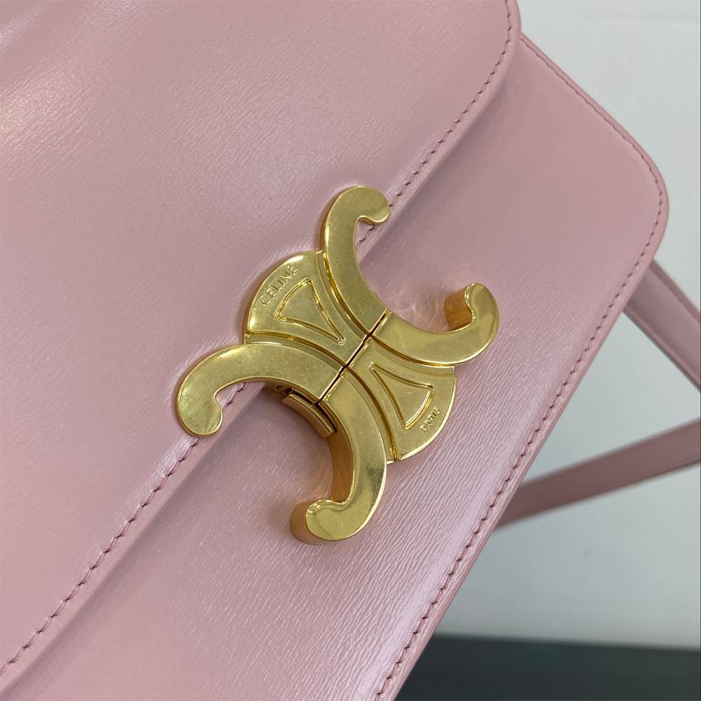 Ce1i*e TEEN TRIOMPHE BAG IN shiny calfskin(HIGH-END GRADE)