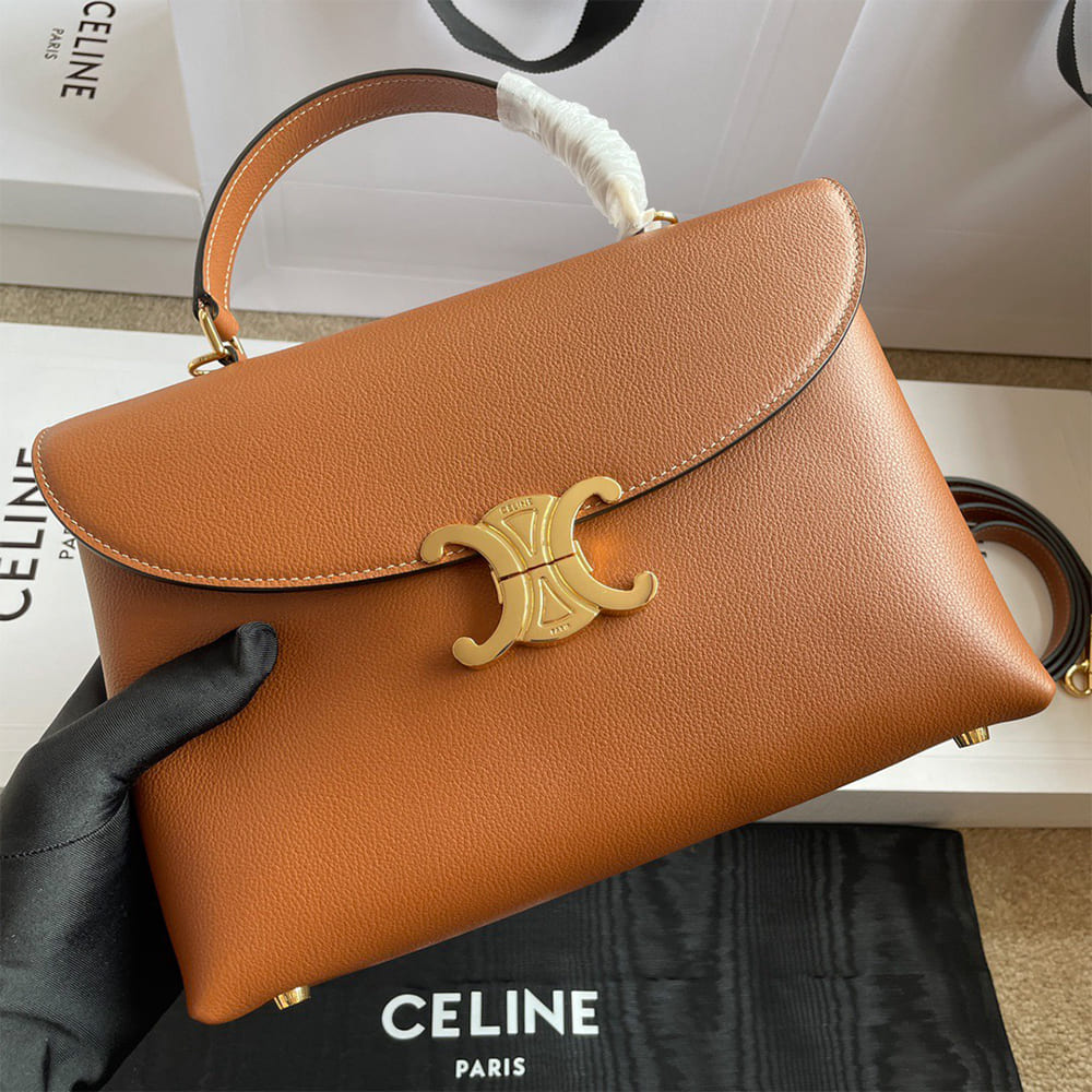 Ce1i*e MEDIUM NINO BAG IN S*pPLE GRAINED CALFSKIN(HIGH-END GRADE)