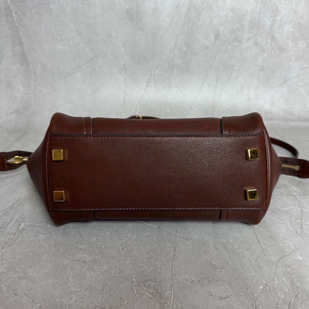 Ce1i*e SMALL NEW LUGGAGE IN S*pPLE SHINY LAMBSKIN(HIGH-END GRADE)