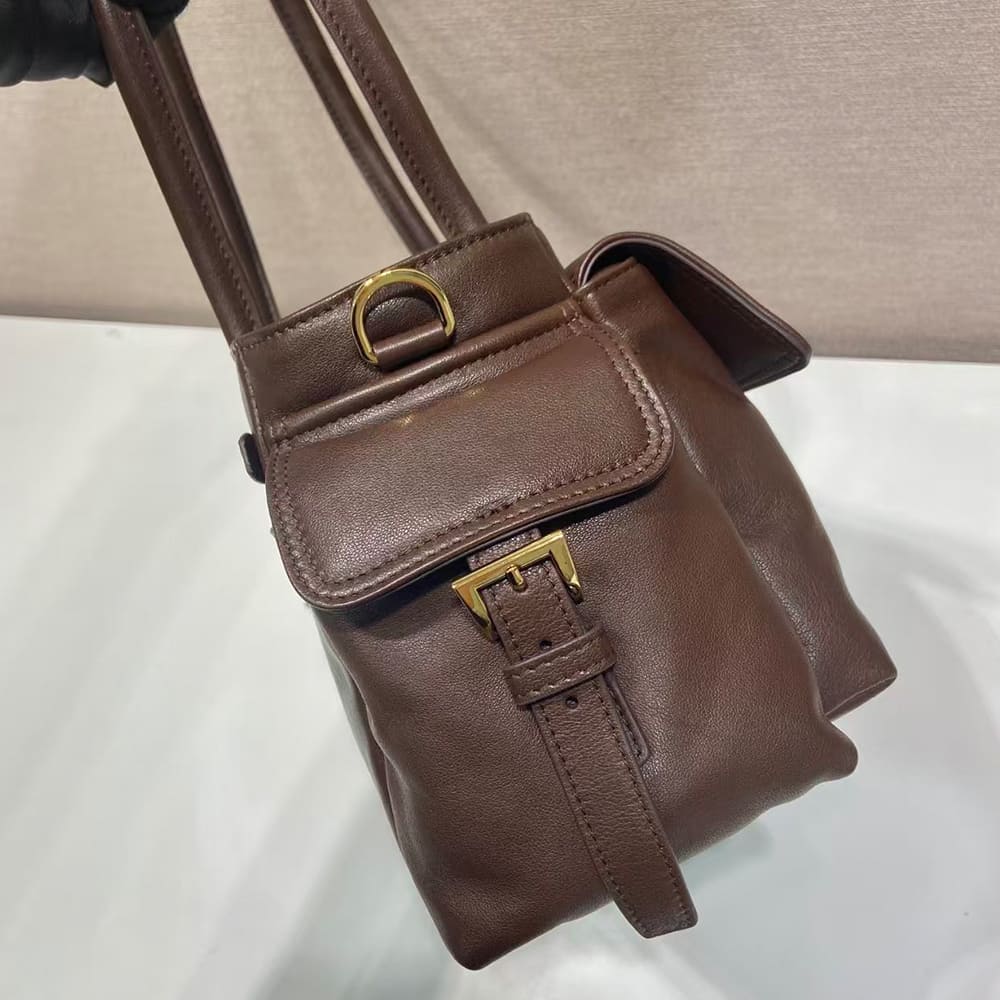 Pra*a Explore medium nappa leather tote bag(HIGH-END GRADE)