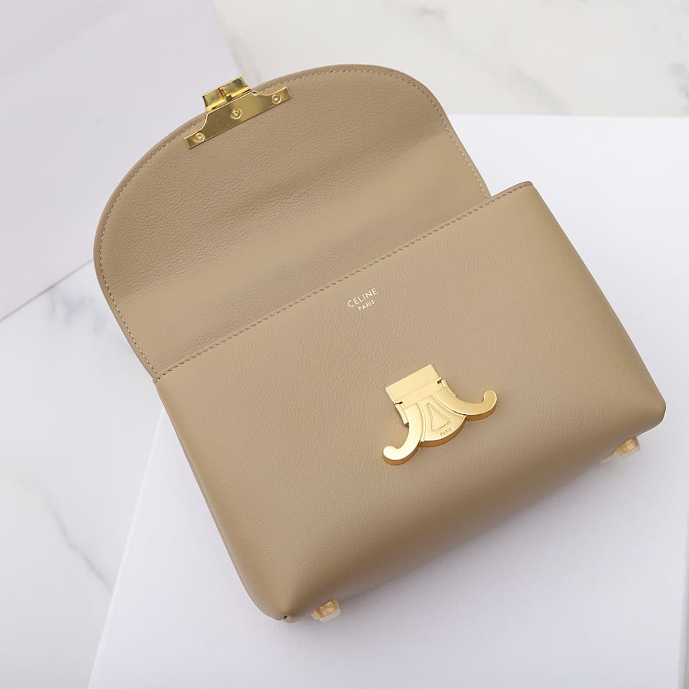 Ce1i*e TEEN NINO BAG IN S*pPLE GRAINED CALFSKIN(HIGH-END GRADE)