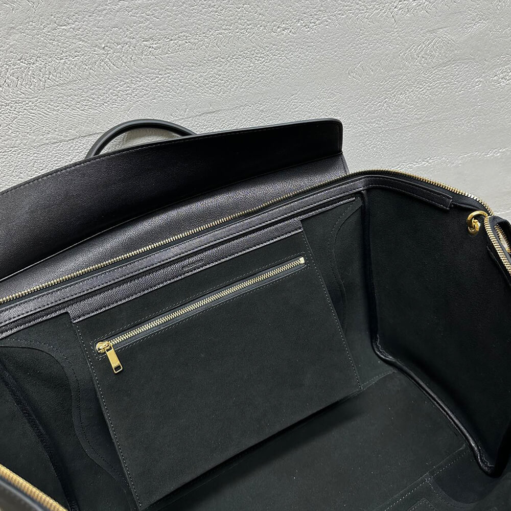 Ce1i*e MEDIUM NEW LUGGAGE IN S*pPLE SHINY LAMBSKIN(HIGH-END GRADE)
