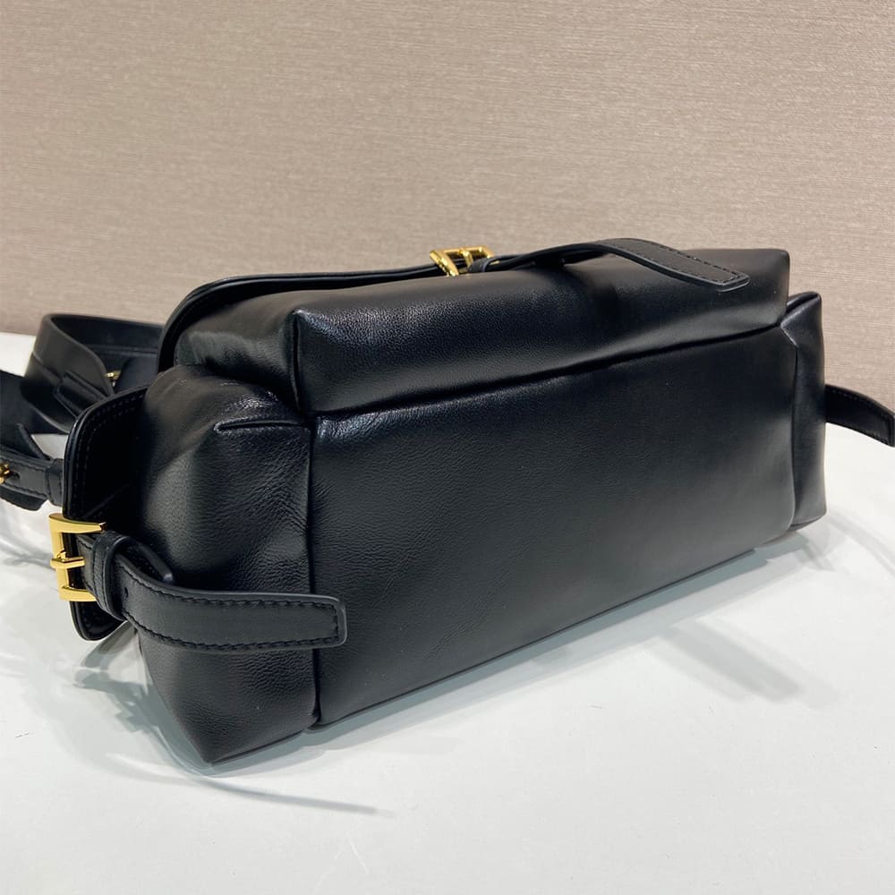 Pra*a Explore medium nappa leather shoulder bag with flap(HIGH-END GRADE)