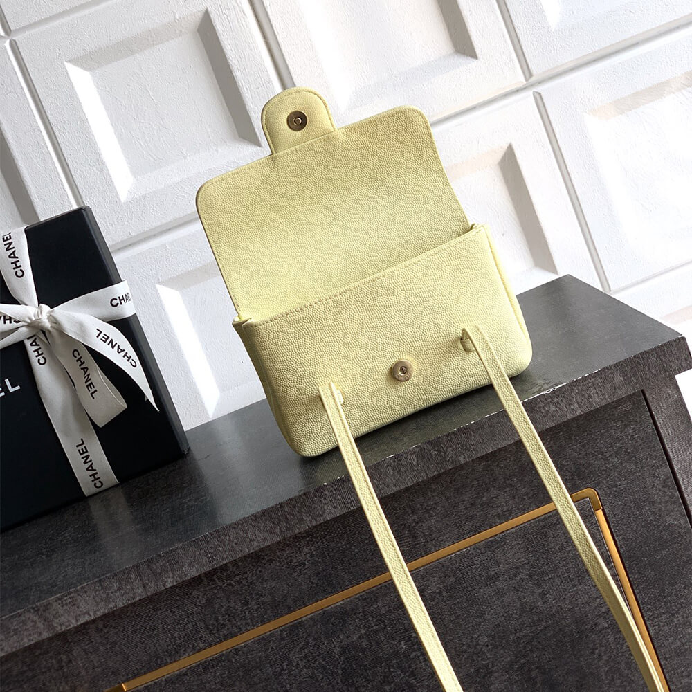 Ch**el Clutch with Leather Strap(HIGH-END GRADE)
