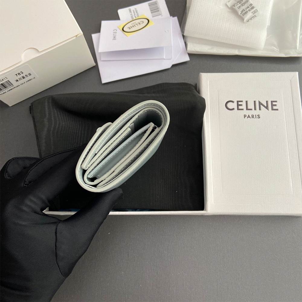 Ce1i*e Small Flap Wallet TRIOMPHE IN Shiny calfskin(HIGH-END GRADE)