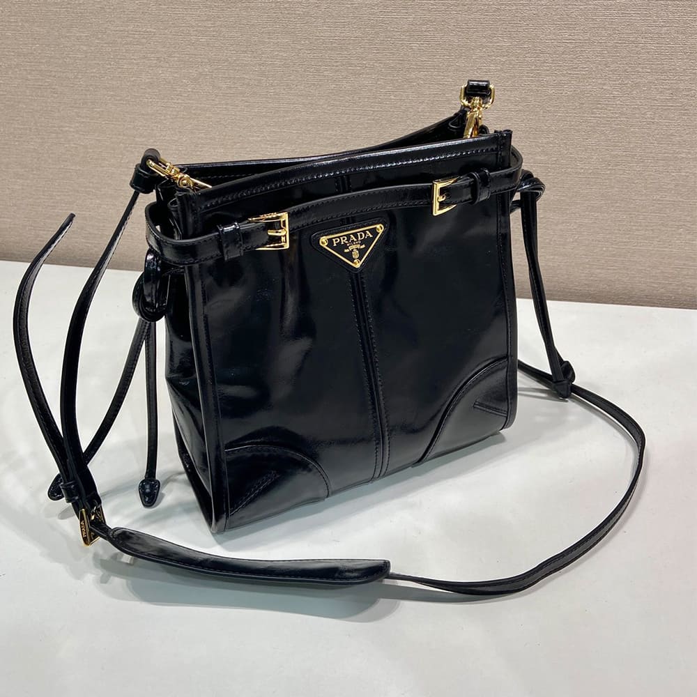Pra*a Bonnie leather mini shoulder bag(HIGH-END GRADE)
