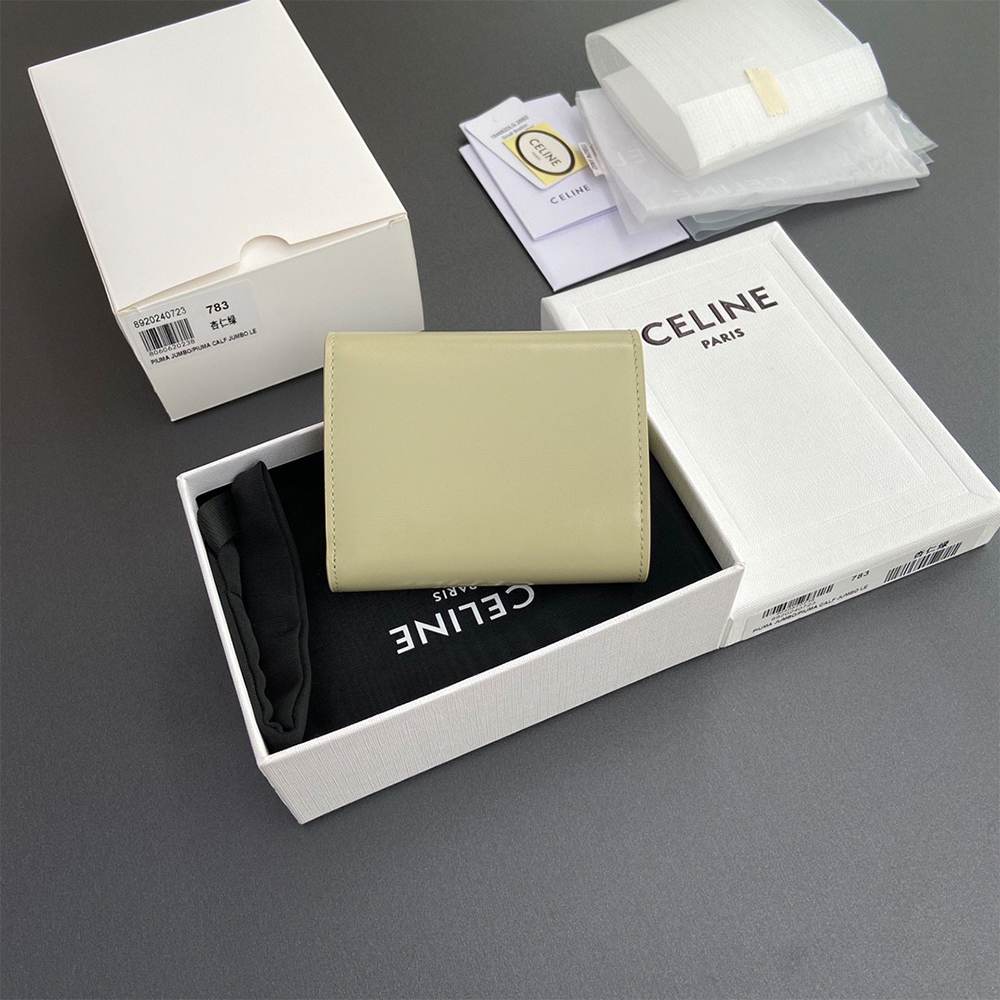 Ce1i*e Small Flap Wallet TRIOMPHE IN Shiny calfskin(HIGH-END GRADE)