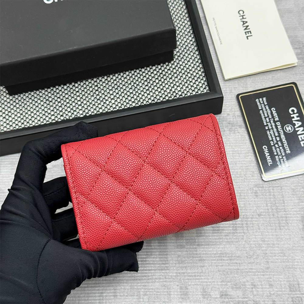 Ch**el Matelasse Classic Small Flap Tri-fold wallet