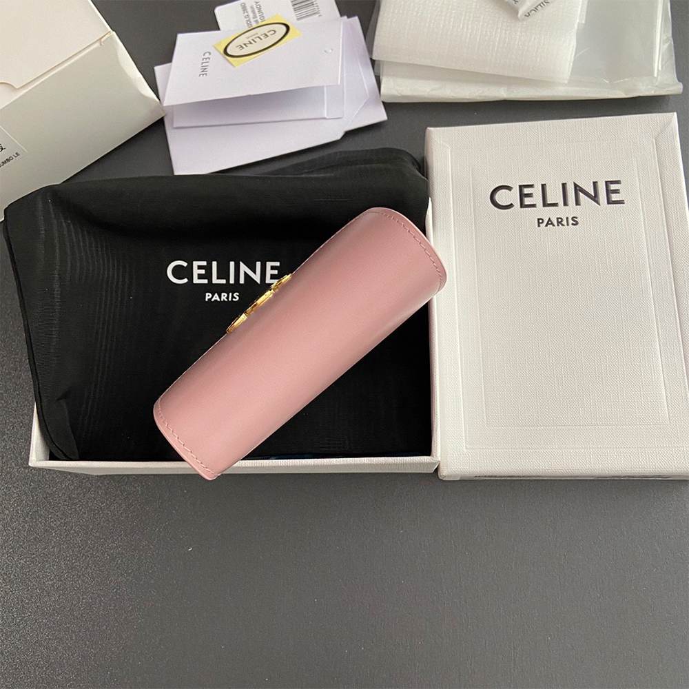 Ce1i*e Small Flap Wallet TRIOMPHE IN Shiny calfskin(HIGH-END GRADE)