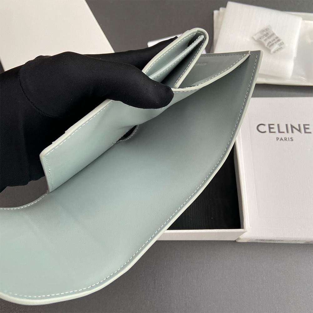 Ce1i*e Small Flap Wallet TRIOMPHE IN Shiny calfskin(HIGH-END GRADE)