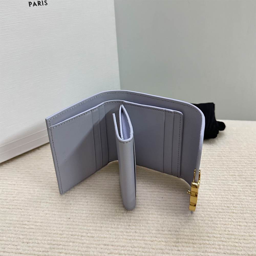 Ce1i*e Small Flap Wallet TRIOMPHE IN Shiny calfskin(HIGH-END GRADE)