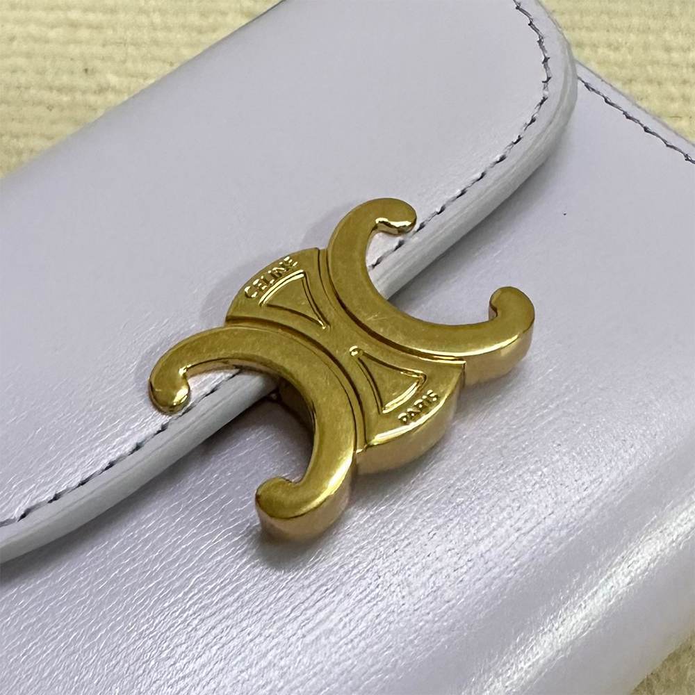 Ce1i*e Small Flap Wallet TRIOMPHE IN Shiny calfskin(HIGH-END GRADE)
