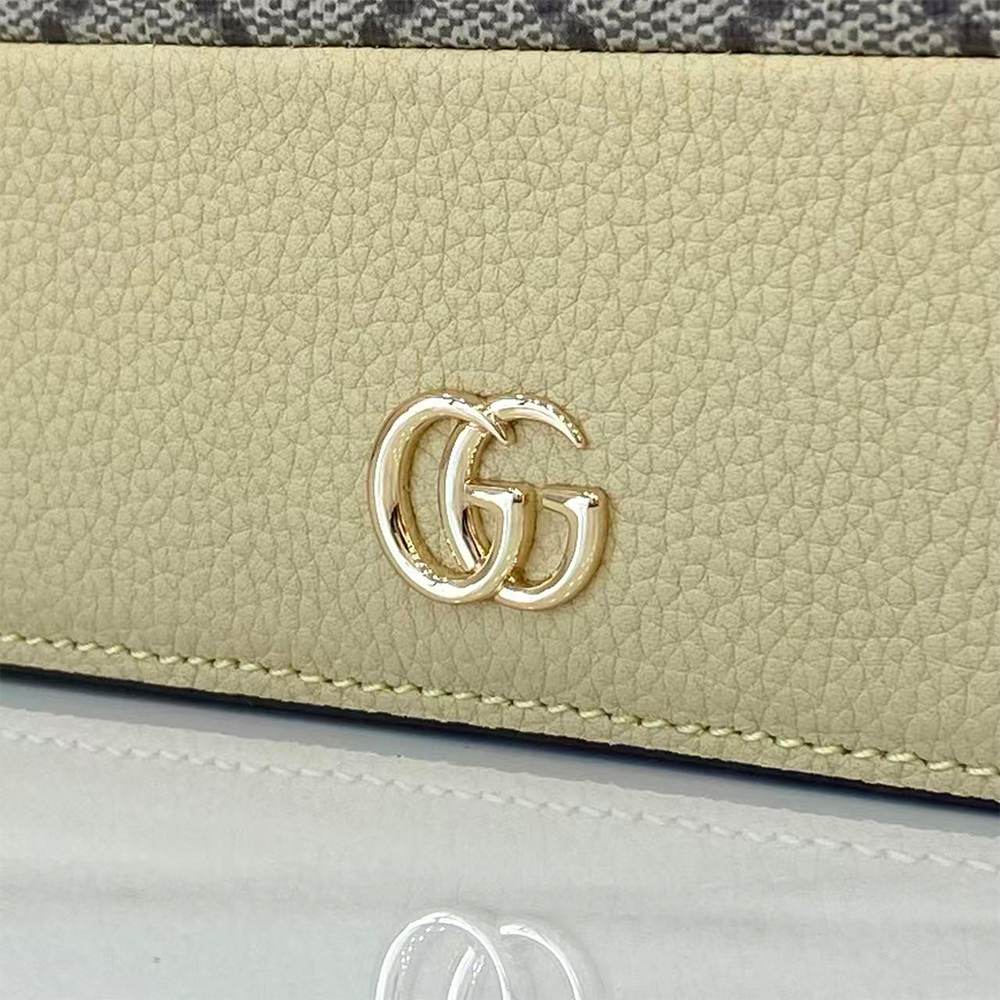 Bi-color GG Marmont wallet on chain
