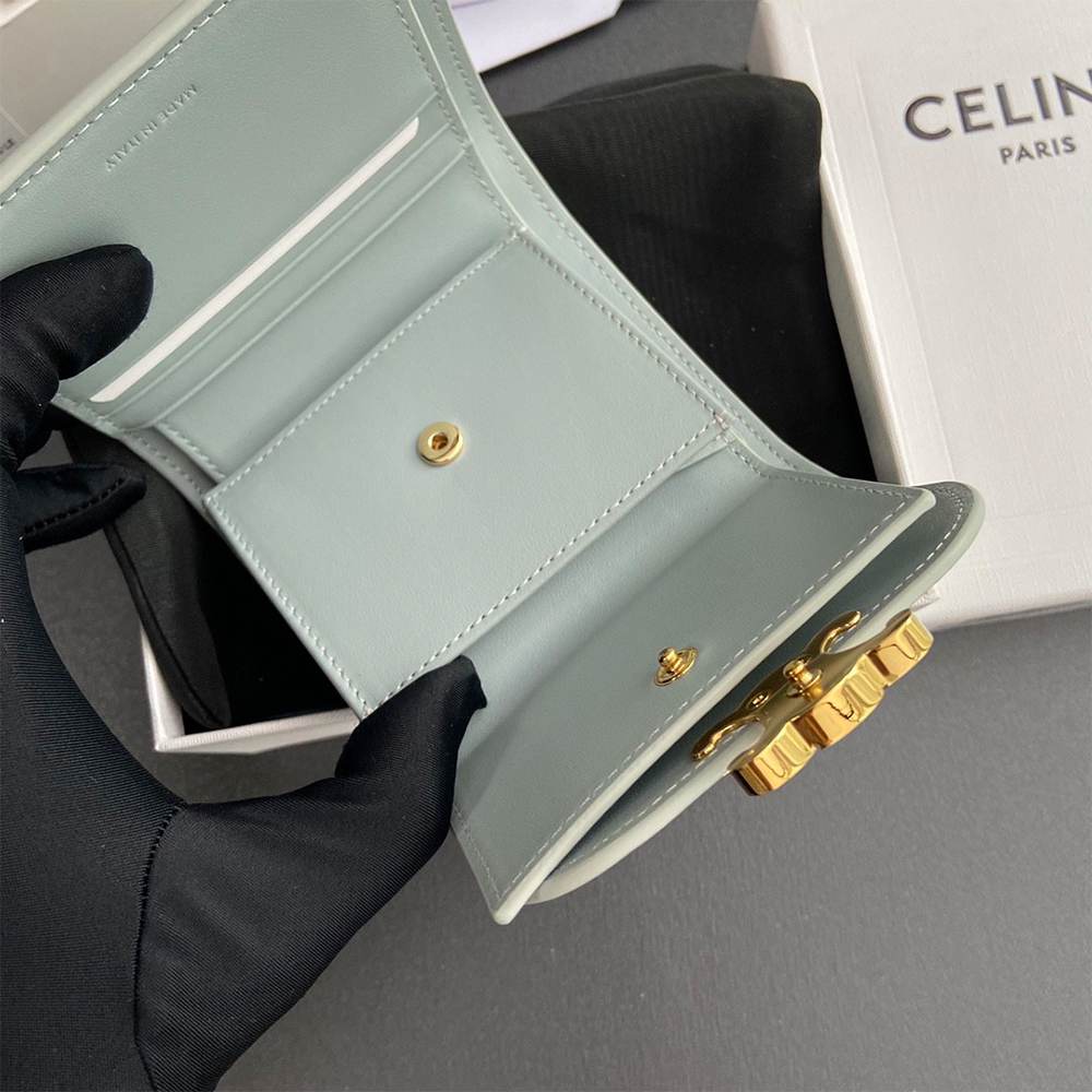 Ce1i*e Small Flap Wallet TRIOMPHE IN Shiny calfskin(HIGH-END GRADE)