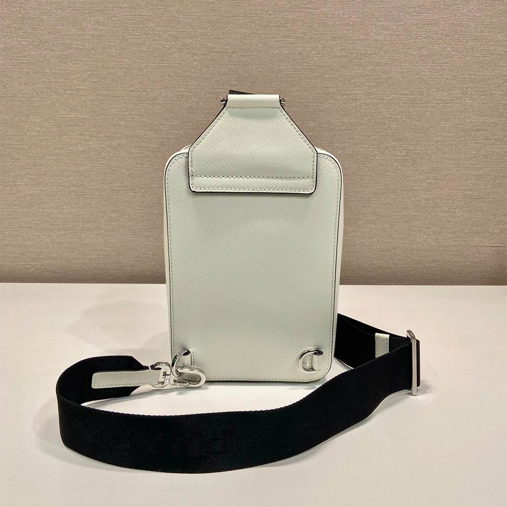 Pra*a Brique Saffiano leather bag
