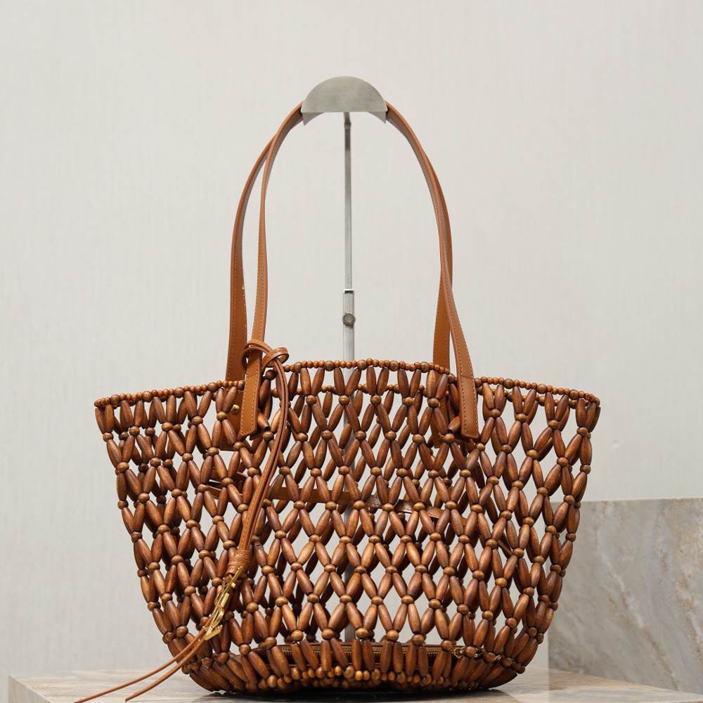 Y51 PANIER small in wood beads(HIGH-END GRADE)