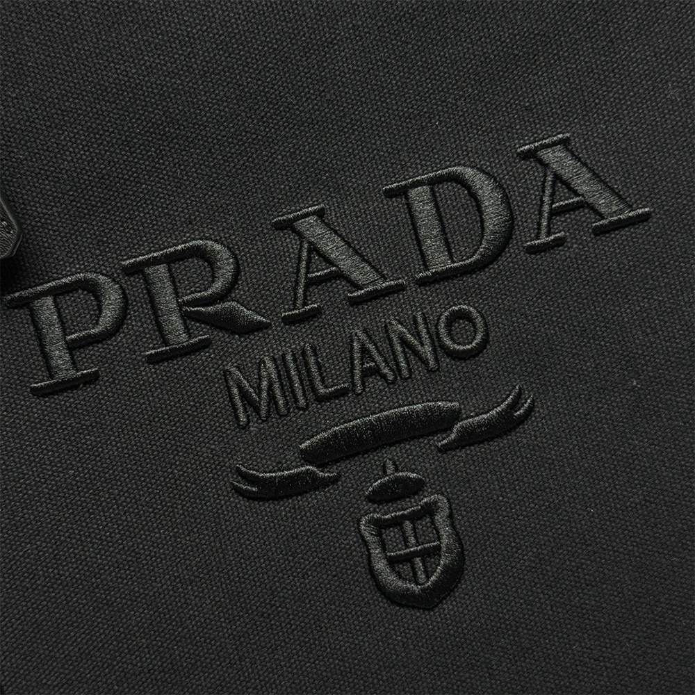 Pra*a Jardinière extra-large cotton canvas tote bag(HIGH-END GRADE)