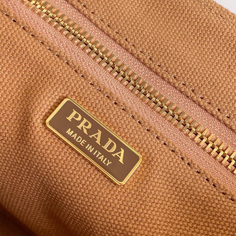 Pra*a Jardinière cotton canvas mini-bag(HIGH-END GRADE)