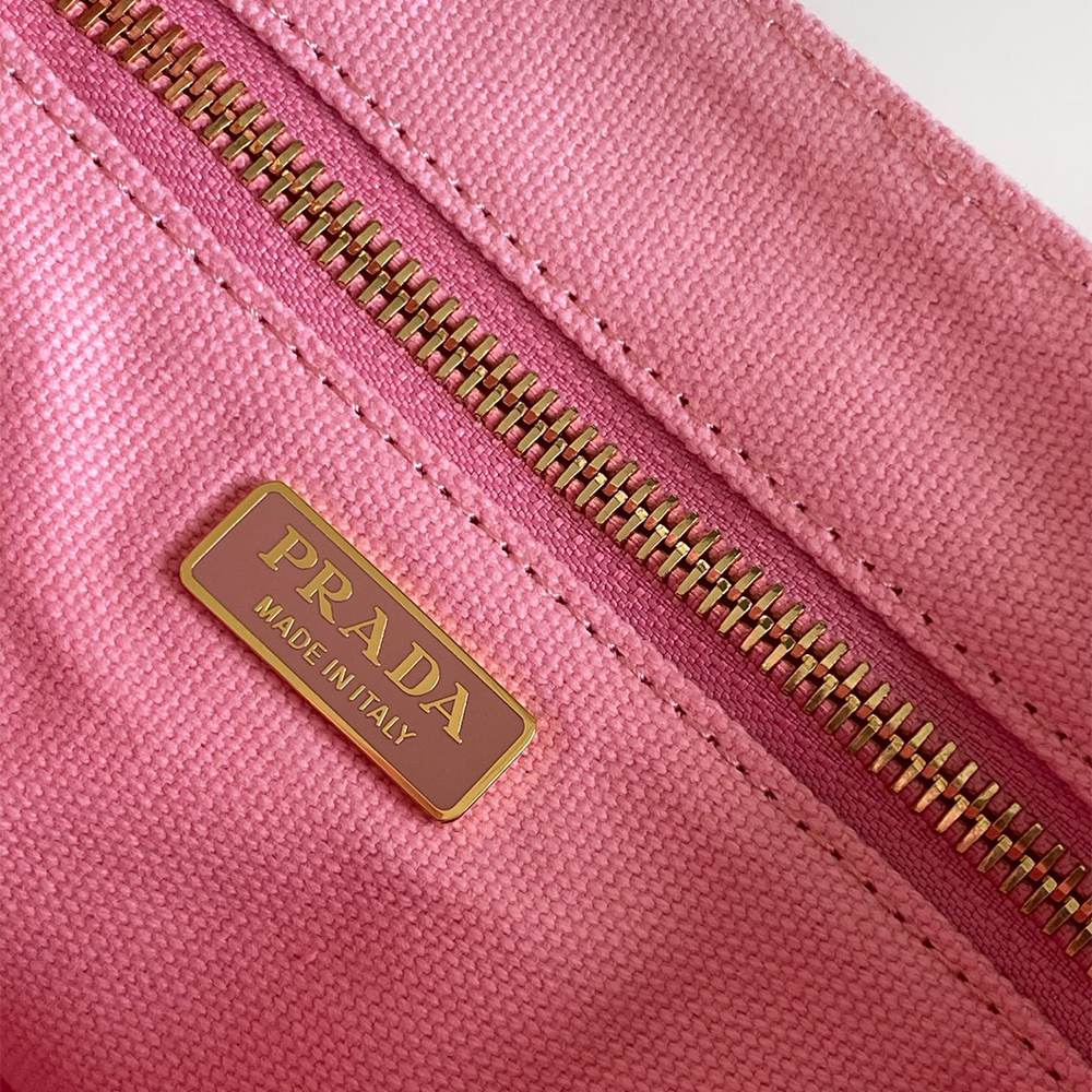 Pra*a Jardinière cotton canvas mini-bag(HIGH-END GRADE)