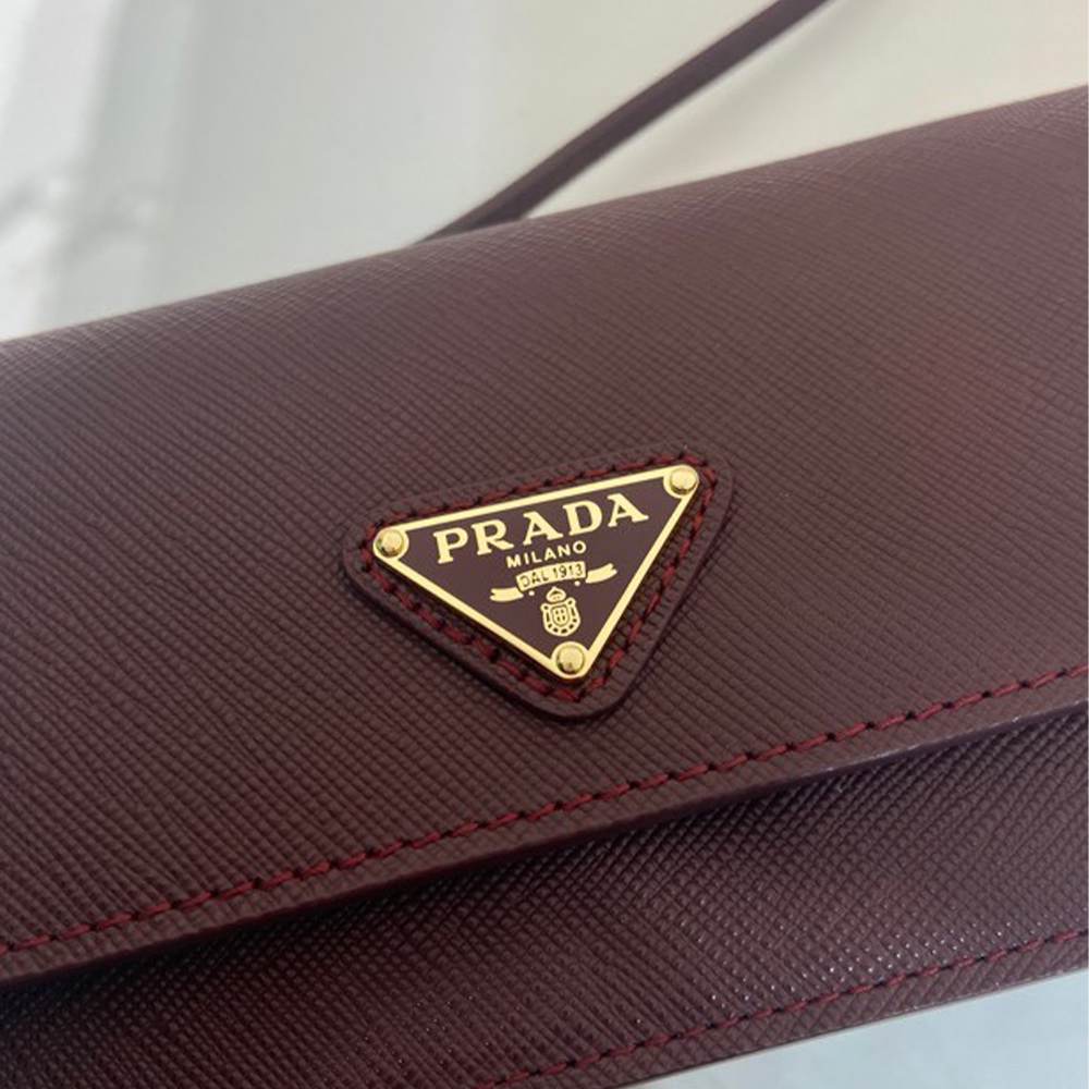 Pra*a Saffiano leather mini-bag(HIGH-END GRADE)